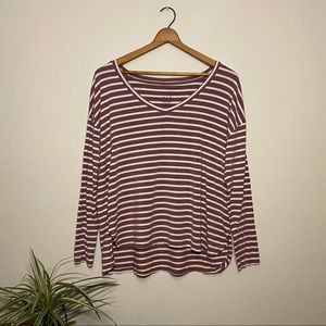 American Eagle Striped Long Sleeve Shirt